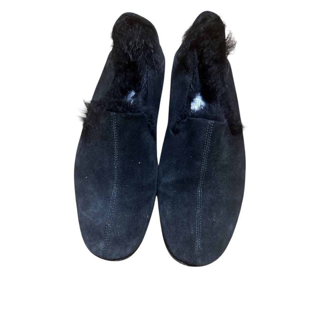UGG Black Suede Fur-Lined Slippers | Elevated Loungewear Essential